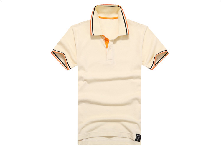 立领工装T恤-米色 立领工装T恤-米色