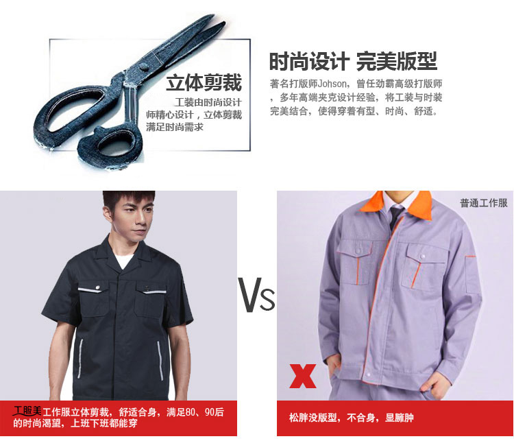 深蓝短袖涤棉工作服 深蓝短袖涤棉工作服