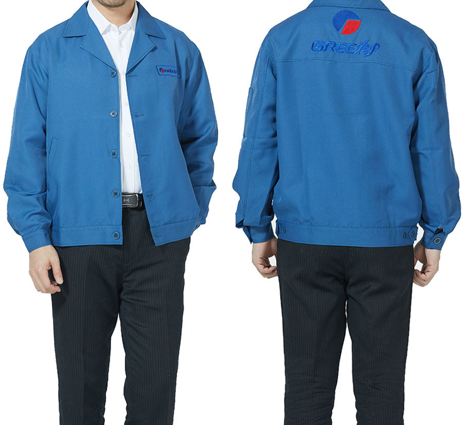 格力工作服模特图正背面