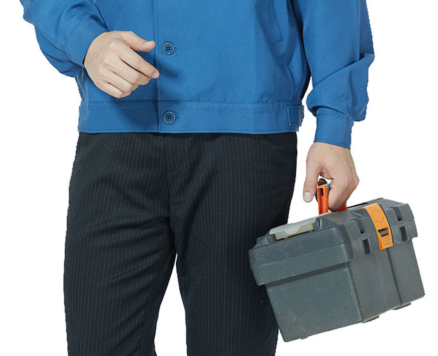 格力工作服模特展示图工具图