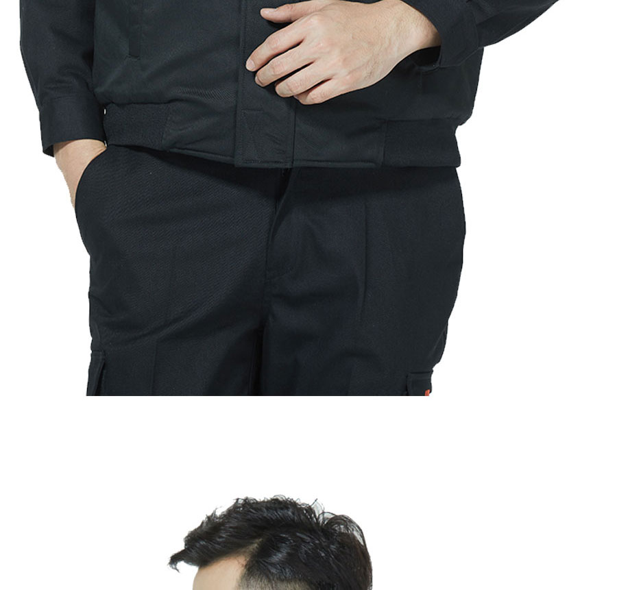 德师傅工作服马甲模特展示大图下半身