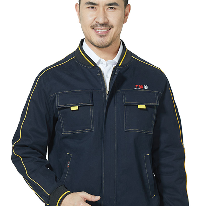 新款纯棉工作服模特手持工具箱