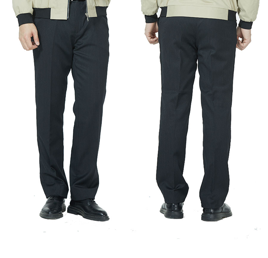 新款咖色工服模特正背面下半身