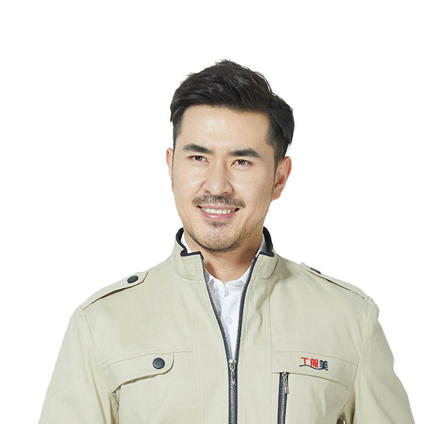 新款咖色工服模特展示图1