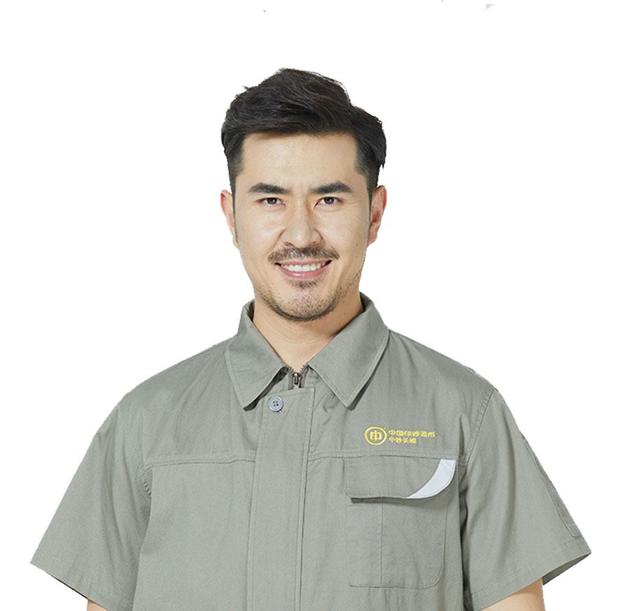 中国印钞工作服模特上半身