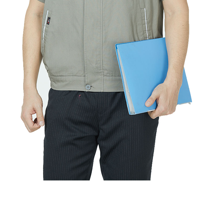 中国印钞工作服模特下半身