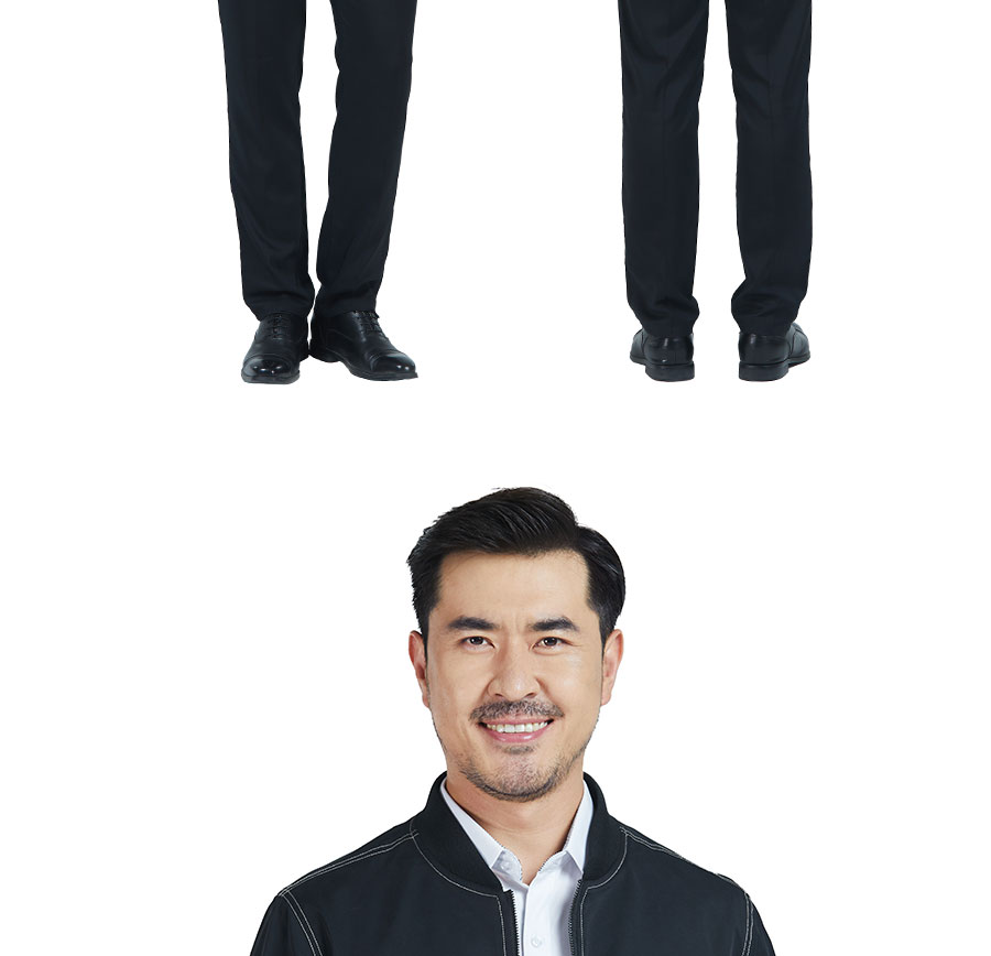 新款时尚休闲明线工作服模特展示2