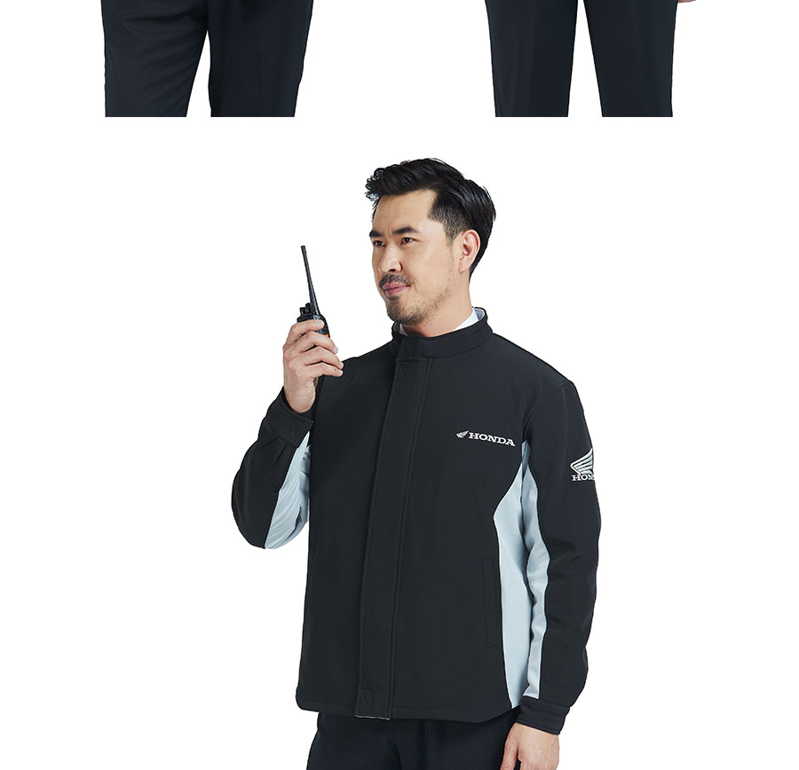 本田摩托车长袖工服模特展示图1