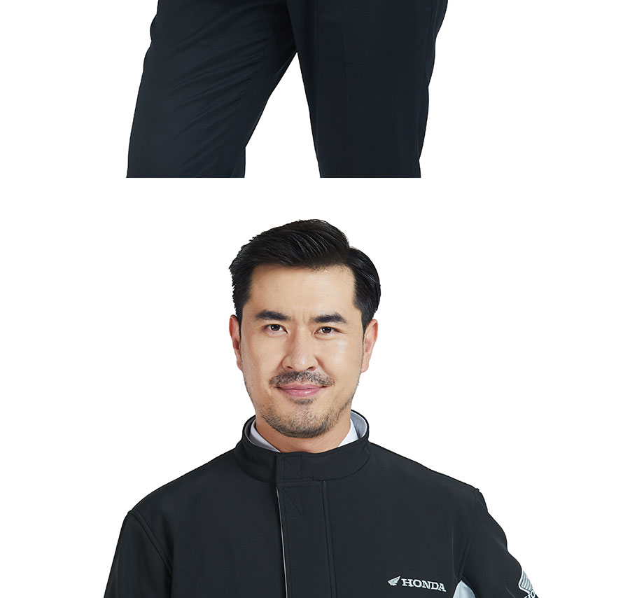 本田摩托车长袖工服模特展示4