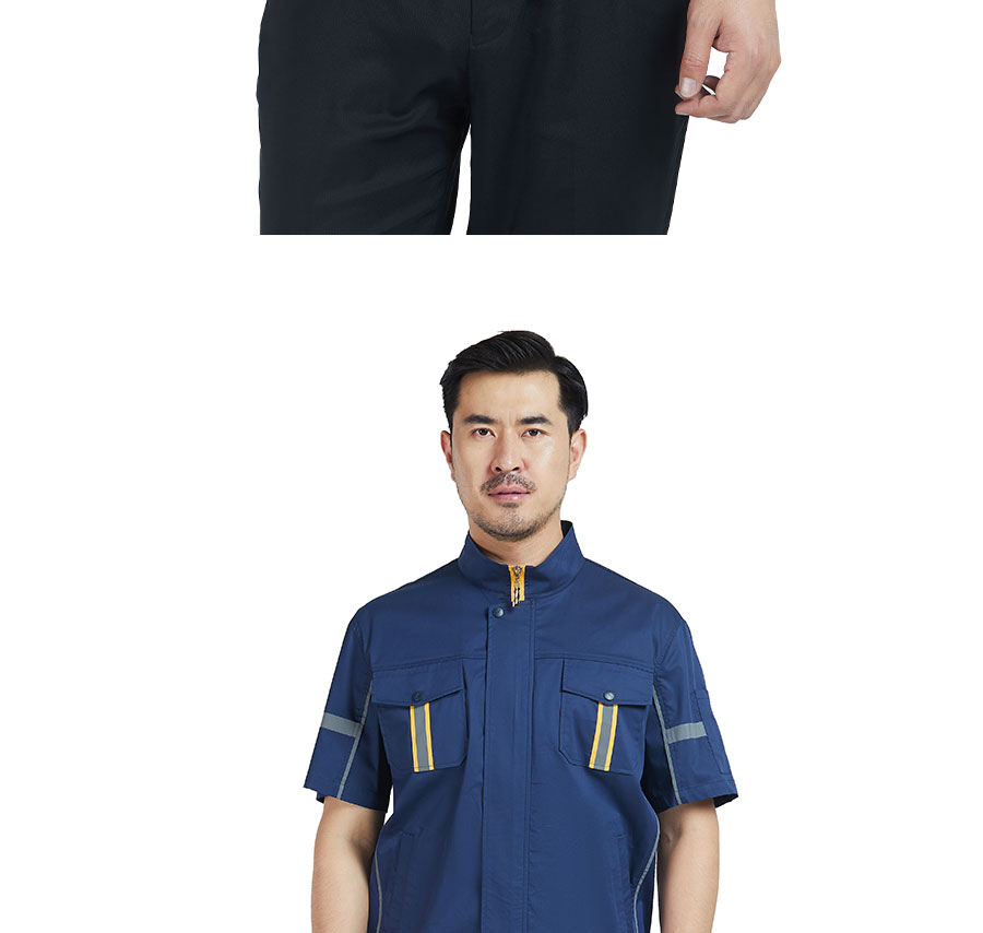 新款夏季立领工作服模特展示4