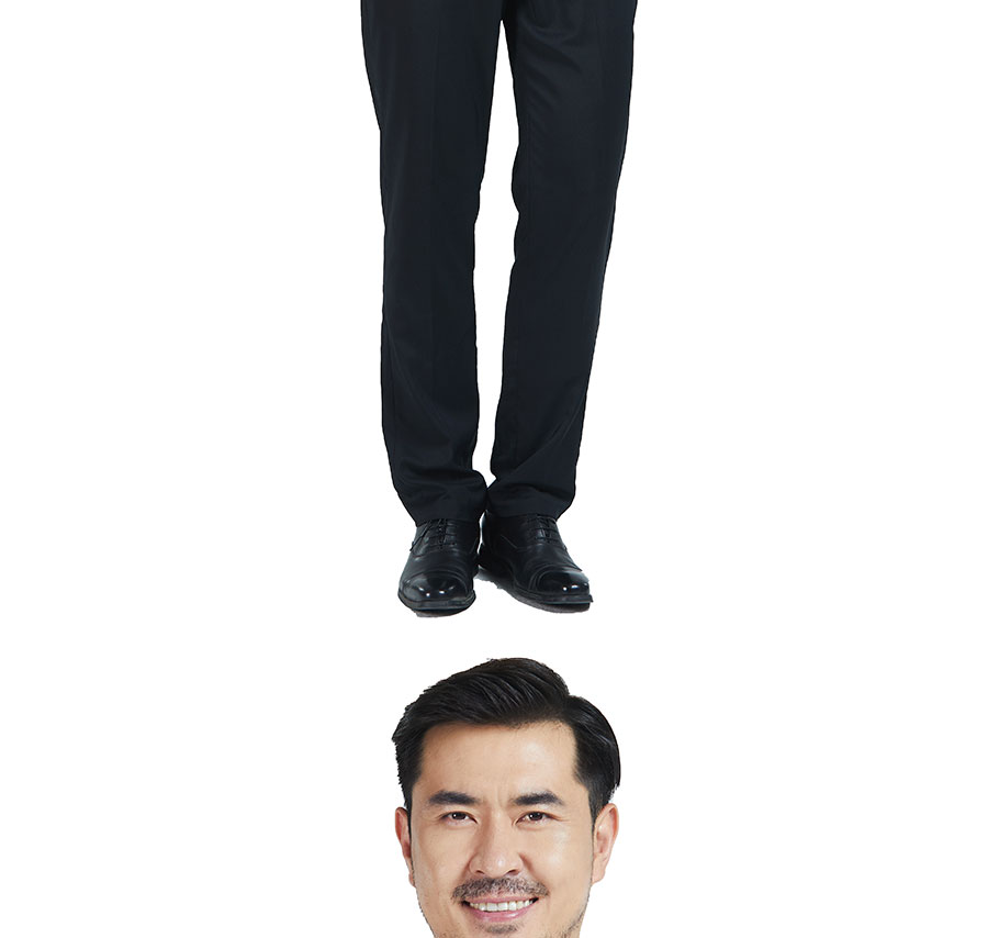 夏季立领纯色半袖工作服模特展示