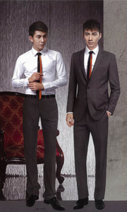 白色商务男衬衫